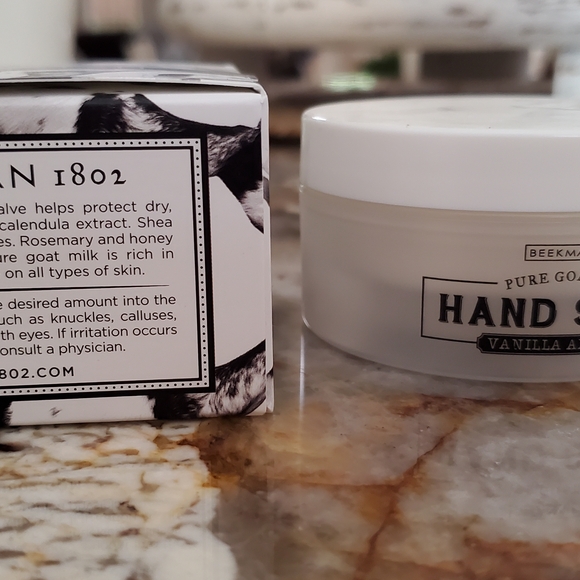 2 Peice Set "Beekman 1802 Vanilla Absolute Goat Milk Hand Salve & Hand Serum" - Picture 5 of 8
